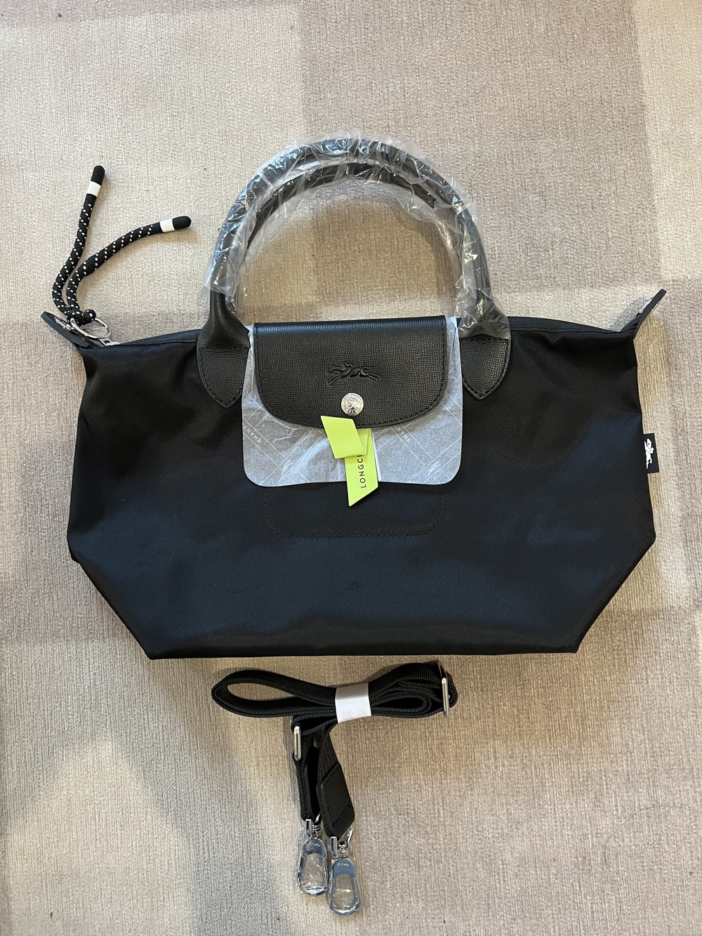 Longchamp LE PLIAGE ENERGY S HANDBAG Black - Recycled canvas